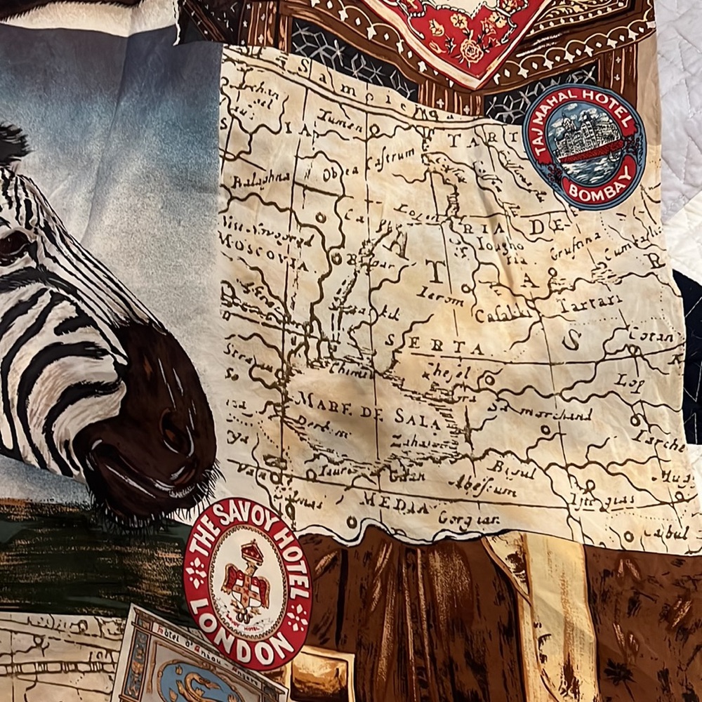 Ralph Lauren silk British India A Safari Journal scarf 33” square - Picture 5 of 12